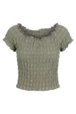 Blusa Zara kids verde com franzido