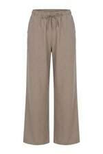 calça de tecido stradivarius bege