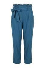 Calça de tecido Ellus feminino azul com babado