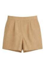 Shorts Marguerite bege risca de giz