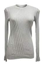Blusa feminina tricot cinza