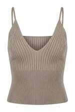 Cropped em Tricot Feminino Zara Cinza