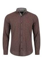 Camisa Tng masculina marrom estampada
