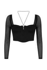 Cropped Feminino Agatha Preto
