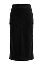 saia jeans Zara feminina preta fechamento lateral 