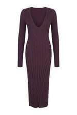 Vestido Midi em Tricot Feminino Zara Uva