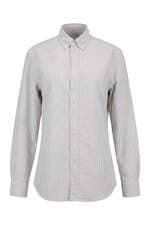 Camisa Masculina Zara Listrada Branca e Cinza