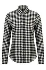 Camisa Feminina Zara Preta e Branca Xadrez