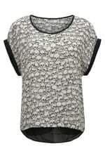 blusa feminina branca estampada