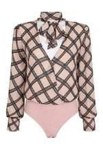 Body Lolitta bege estampado