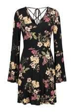 Vestido feminino Khelf preto floral
