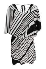 vestido Luigi Bertolli branco listrado
