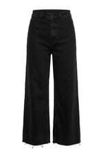 Calça Jeans Wide Leg Feminina Zara Preta