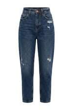 Calça Mom Jeans Feminina Zara Azul