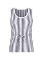 Blusa de pijama Pijamá listrado com renda