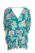 Saída de praia Riachuelo azul floral