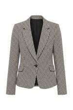 Blazer em Jacquard Feminino Zara Preto e Branco