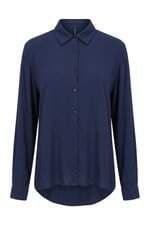 camisa Fórum feminina azul marinho
