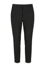 calça de tecido Hering preta listrada