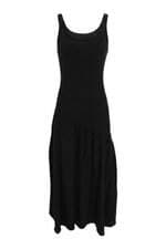 vestido C&A feminino preto com recortes