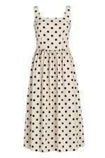 Vestido Midi Renner Estampado em Poás Bege 
