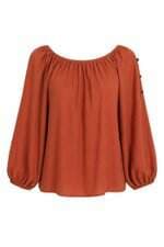 Blusa Feminina Renner em Viscolinho Manga com Botões Terracota