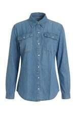 camisa jeans Amaro feminina azul