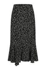 Saia Zara feminina preta floral