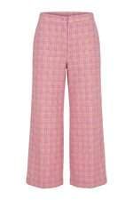 Calça Social Feminina Antix Rosa Xadrez