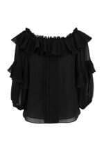 blusa Iorane feminino preto com babado