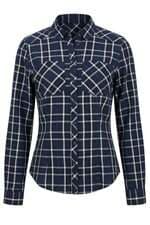 Camisa Riachuelo feminina azul xadrez