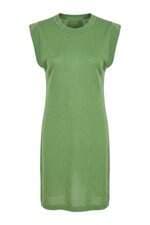 Vestido Ida tricot com fenda verde