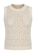 Colete C&A tricot bege