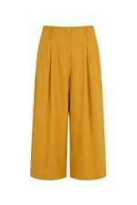 Calça Pantalona Nati Vozza mostarda