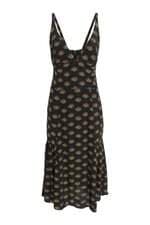 Vestido Midi A.Brand preto floral