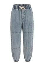 Calça jeans Zara Jogger com recortes azul