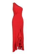vestido Achados das Influencers feminino vermelho com babado