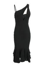 vestido Achados das Influencers feminino preto com babado