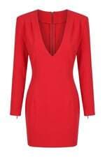 Vestido feminino  Youse vermelho com forro