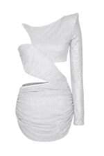 Vestido Curto Splash prata