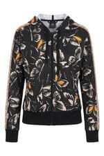 Jaqueta Feminina Adidas e Farm  Preta Estampada