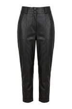 calça de tecido feminino preto