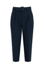Calça Alfaiataria Zara azul com cinto