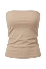 Top C&A drapeado bege