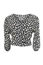 Blusa feminina Renner preta estampa coração