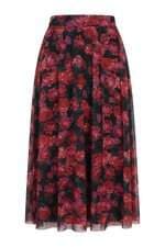 Saia C&A em tule com meio forro floral