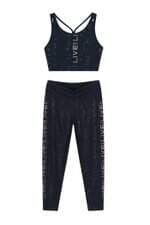 Conjunto fitness Live azul marinho com bojo