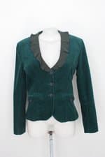 Blazer tvz feminino verde com forro e ombreiras