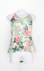 Blusa loft 747 feminina estampada com Renda