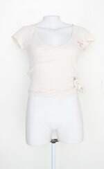 Blusa element feminina bege com Faixa na Cintura 